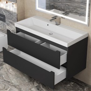 Тумба под раковину Uperwood Tanos 100 см, подвесная, черная матовая в Карталах - kartaly.ok-mebel.com | фото 10
