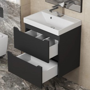Тумба под раковину Uperwood Tanos 50 см, подвесная, черная матовая в Карталах - kartaly.ok-mebel.com | фото 2