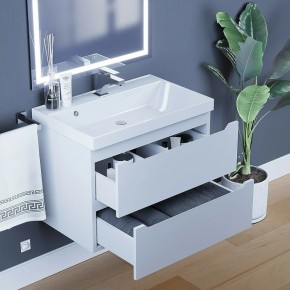 Тумба под раковину Uperwood Tanos 70 см, подвесная, белая матовая в Карталах - kartaly.ok-mebel.com | фото 2