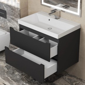 Тумба под раковину Uperwood Tanos 70 см, подвесная, черная матовая в Карталах - kartaly.ok-mebel.com | фото 2