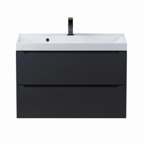 Тумба под раковину Uperwood Tanos 80 см, подвесная, черная матовая в Карталах - kartaly.ok-mebel.com | фото 8