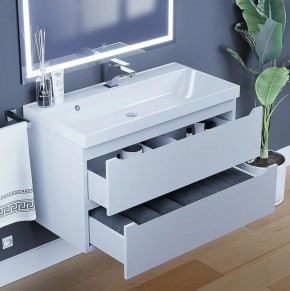 Тумба под раковину Uperwood Tanos 90 см, подвесная, белая матовая в Карталах - kartaly.ok-mebel.com | фото 4