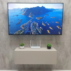 Тумба подвесная под ТВ LINES MTV3-MA 900 Бежевый (Леда-М 10.1.5) в Карталах - kartaly.ok-mebel.com | фото 3