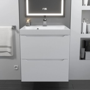 Тумба с раковиной Uperwood Tanos 50 см, подвесная, белая матовая в Карталах - kartaly.ok-mebel.com | фото 10