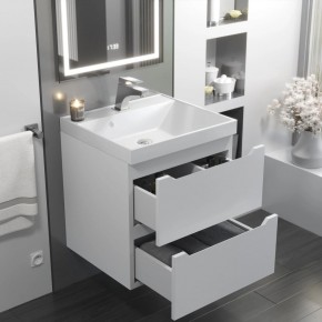 Тумба с раковиной Uperwood Tanos 50 см, подвесная, белая матовая в Карталах - kartaly.ok-mebel.com | фото 11