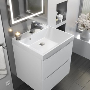 Тумба с раковиной Uperwood Tanos 50 см, подвесная, белая матовая в Карталах - kartaly.ok-mebel.com | фото 9