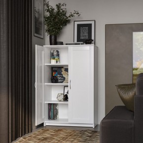 Тумба СИРИУС двухдверная высокая, цвет белый в Карталах - kartaly.ok-mebel.com | фото 4