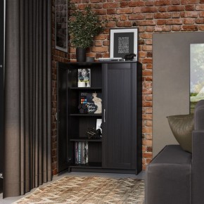 Тумба СИРИУС двухдверная высокая, цвет Дуб Венге в Карталах - kartaly.ok-mebel.com | фото 4