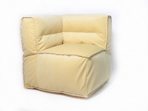 Угловое модульное бескаркасное кресло Комфорт (Желтый велюр) в Карталах - kartaly.ok-mebel.com | фото