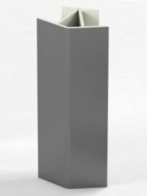 Угловое соединение для цоколя 135 гр. h100 мм (Алюминий, Белый, Черный, Сонома) в Карталах - kartaly.ok-mebel.com | фото