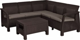 Комплект мебели угловой Корфу Релакс Сет (Corfu Relax set) коричневый в Карталах - kartaly.ok-mebel.com | фото 1