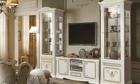 Витрина 1-дверная (11.321) Роза Талия (беж) в Карталах - kartaly.ok-mebel.com | фото 2