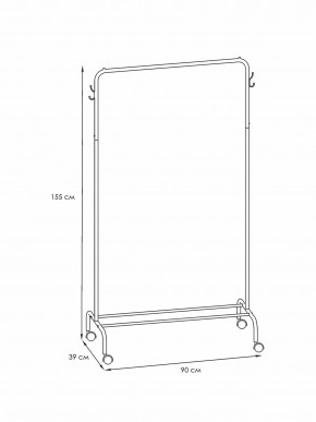 ВНП 299 М Вешалка гардеробная "Радуга 2" Медный антик в Карталах - kartaly.ok-mebel.com | фото 2