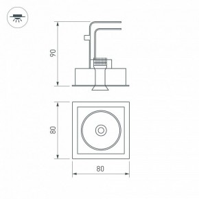 Встраиваемый светильник Arlight CL-SIMPLE-S80x80-9W Warm3000 (BK, 45 deg) 028149 в Карталах - kartaly.ok-mebel.com | фото 9
