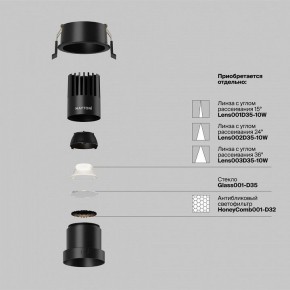Встраиваемый светильник Maytoni Dip DL116-10W-4K-B в Карталах - kartaly.ok-mebel.com | фото 3