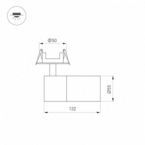 Встраиваемый светильник на штанге Arlight LGD-ARTEMIS-BUILT-FLAP-R55-12W 051797 в Карталах - kartaly.ok-mebel.com | фото 3