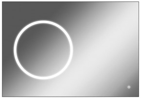 Зеркало Eclipse 100 black с подсветкой Sansa (SE1032Z) в Карталах - kartaly.ok-mebel.com | фото