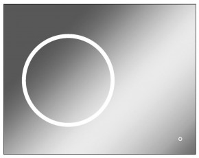 Зеркало Eclipse 90 black с подсветкой Sansa (SE1031Z) в Карталах - kartaly.ok-mebel.com | фото
