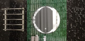Зеркало Канберра 700х700 с подсветкой Домино (GL7032Z) в Карталах - kartaly.ok-mebel.com | фото 7